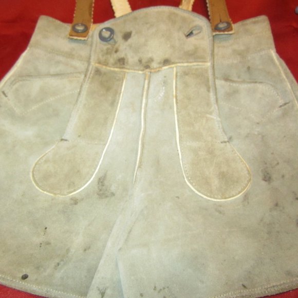 VTG 50'S GERMAN KIDS BAVARIAN LEDERHOSEN, TRADITIONAL WEAR - Picture 3 of 9